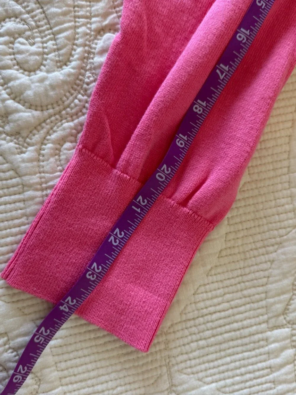 Bright pink long-sleeve crewneck sweater - Picture 5 of 6